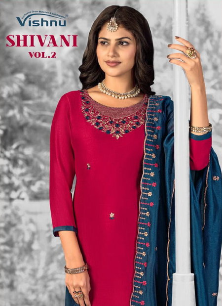 Shivani Vol 2 By Vishnu Vichitra Silk Dress Material Wholesale Shop In Surat
